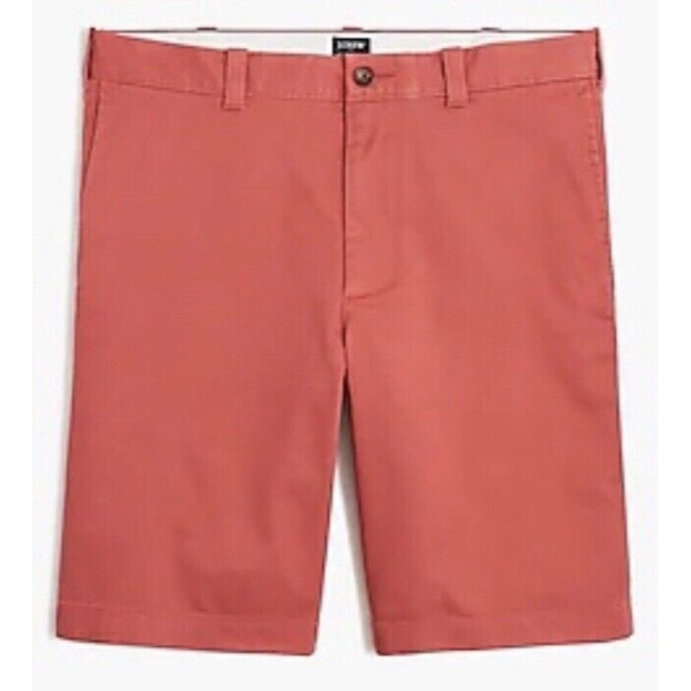 J.Crew Factory Shorts Mens 35 Pink Salmon 9 Inseam Flex Khaki Chino Stretch New